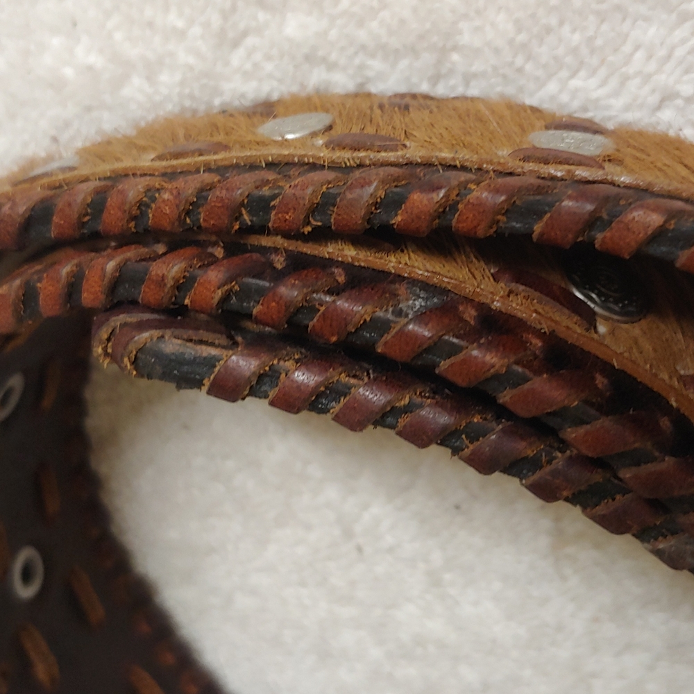 Horse hair, and leather western Cowgirl belt... Beautiful!!!!  Top quality - Picture 11 of 13